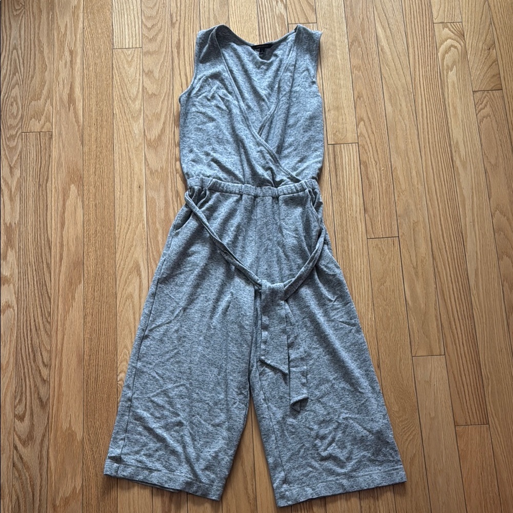 Banana Republic Gray Wrap-Style Jumpsuit